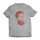 The Face TEE - Red on Grey