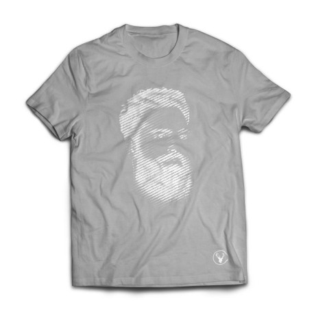 The Face TEE - White on Grey